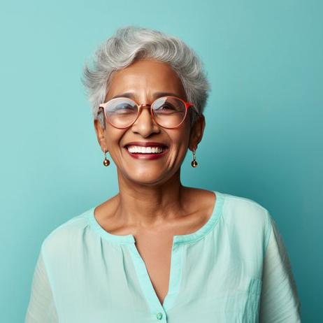 Portrait of confident, smiling senior woman