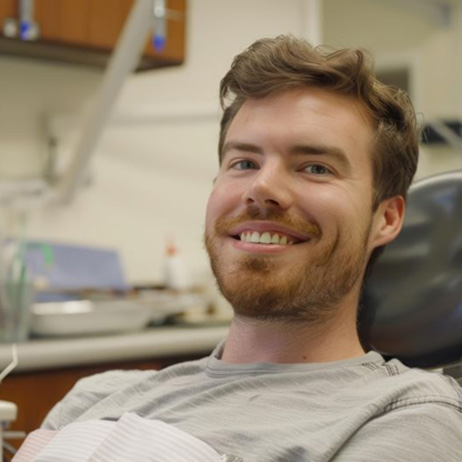Portrait of smiling, relaxed male dental patient